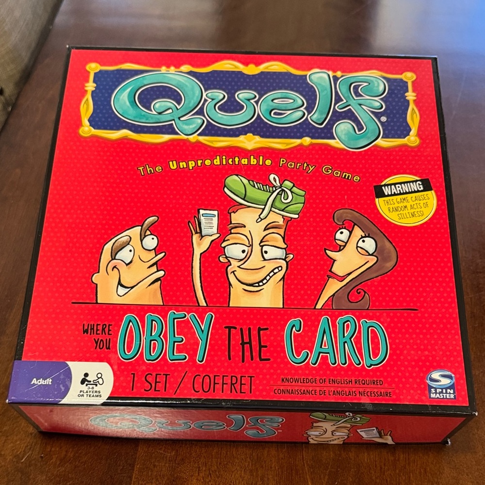 Quelf Unpredictable Party Game - Red Box